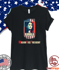 Kamala Harris Madam Vice President MVP Flag US T-Shirt