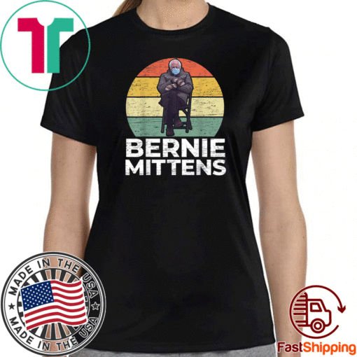 Bernie Mittens Meme Bernie Sanders Funny Cold Inauguration Vintage T-Shirt