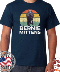 Bernie Mittens Meme Bernie Sanders Funny Cold Inauguration Vintage T-Shirt