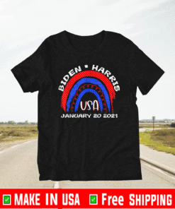 Biden Harris USA Inauguration 2021 Rainbow President Tee T-Shirt