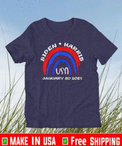 Biden Harris USA Inauguration 2021 Rainbow President Tee T-Shirt