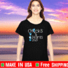 Pink Chucks and Pearl T-shirt, Kalama Cotton T-shirt, Chucks and Pearl Tshirt