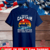 Pontoon Captain Boat Lake Boating Beer Gift For Dad T-Shirt