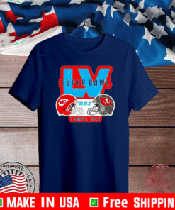 SUPER BOWL 55 TAMPA BAY BUCCANEERS KANSAS CITY CHIEFS 2021 T-SHIRT