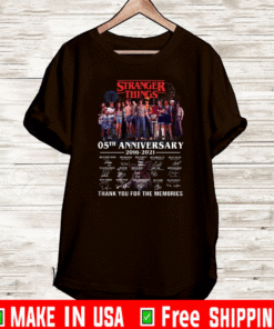 Stranger Things 05th Anniversary 2016-2021 Thank You For The Memories Shirt