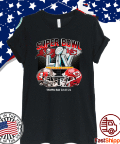 Super Bowl 2021 Shirt - Tampa Bay Buccaneers vs Kansas City Chiefs Super Bowl LV Champions T-Shirt