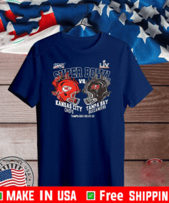 Super Bowl LV 2021 Kansas City Chiefs vs Tampa Bay Buccaneers T-Shirt