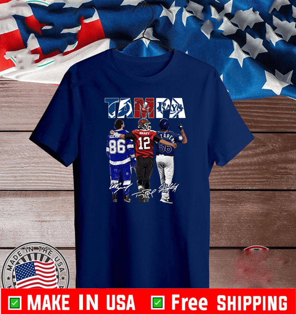 Tampa Bay Lightning Nikita Kucherov Tom Brady And Tampa Bay Rays Randy Shirt  For Men And Women