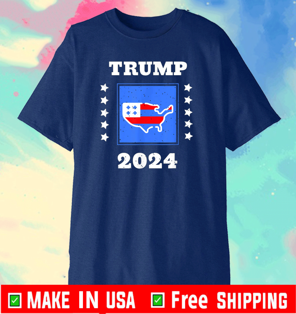 Trump 2024 Election Flag Keeping America Great American Flag President T-Shirt