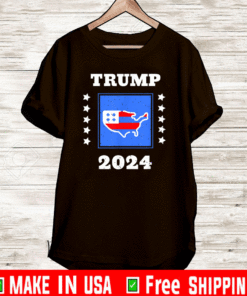 Trump 2024 Election Flag Keeping America Great American Flag President T-Shirt