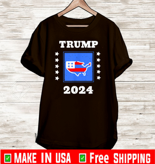 Trump 2024 Election Flag Keeping America Great American Flag President T-Shirt