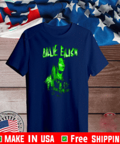 Billie Eilish Shirt When We All Fall Asleep World Tour Cover Neon T-Shirt