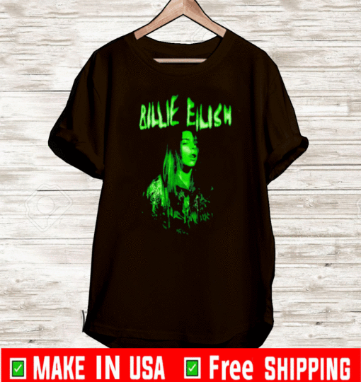 Billie Eilish Shirt When We All Fall Asleep World Tour Cover Neon T-Shirt