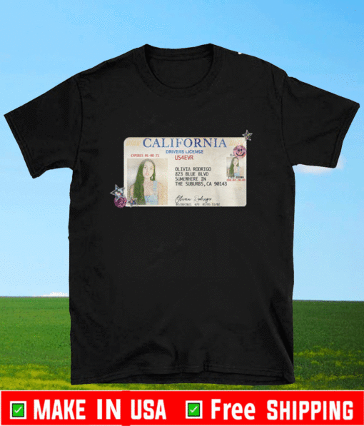 ARIANNA OLIVIA RODRIGO DRIVERS LICENSE SHIRT