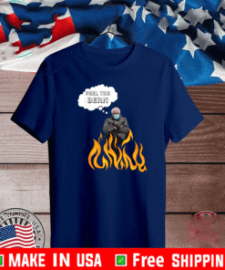 Bernie Sanders Mittens Mood Funny Fire Meme Feel The Bern T-Shirt