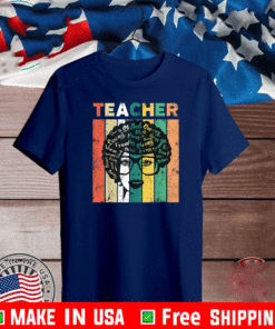 Black Woman Teacher Afro Retro Black History Month Unisex T-Shirt