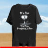 It's Fine I'm Fine Everything Is Fine Raining Cat T-Shirt