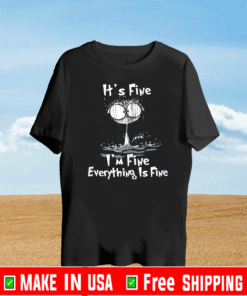 It's Fine I'm Fine Everything Is Fine Raining Cat T-Shirt