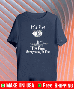 It's Fine I'm Fine Everything Is Fine Raining Cat T-Shirt