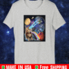 Cat Astronaut Laser Cat in Space - in Front of Planet Earth T-Shirt