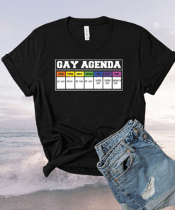 Gay agenda be gay tacos brunch gay t-shirt