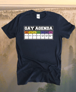 Gay agenda be gay tacos brunch gay t-shirt