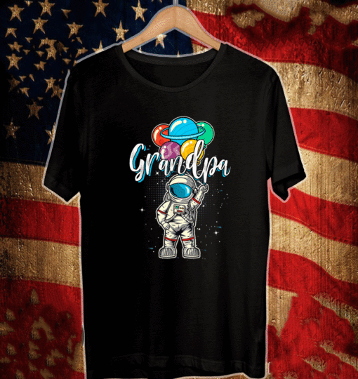 Grandpa Astronaut in Space Shirt - Grandpa Birthday Funny Astronaut in Space Gifts Lover T-Shirt