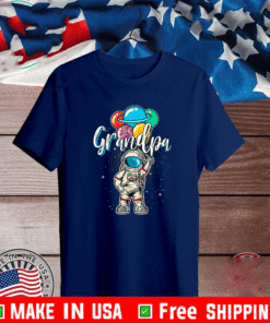 Grandpa Astronaut in Space Shirt - Grandpa Birthday Funny Astronaut in Space Gifts Lover T-Shirt