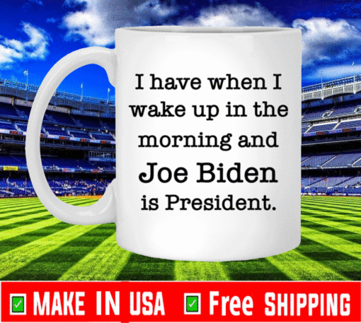 I have when I wake up in the morning and Joe Biden is President mug