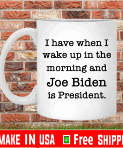 I have when I wake up in the morning and Joe Biden is President mug