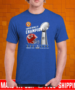 Kansas City Chiefs Super Bowl LV 2021 Champions February 7-2021 Raymond JAMES Stadium T-Shirt