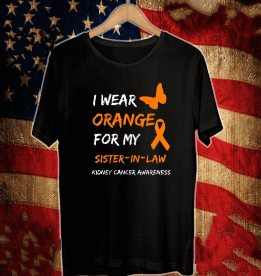 Kidney Cancer I Wear Orange For My Sister-in-law Ribbon T-Shirt