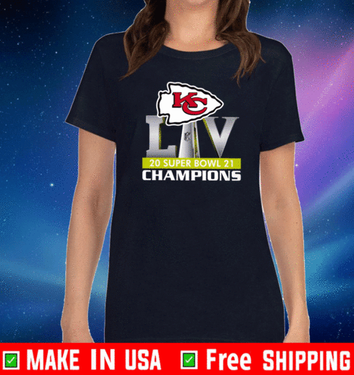 Logo Kansas City Chiefs Liv 2021 Super Bowl Champions T-Shirt