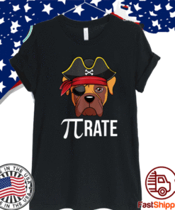 Pi-Rate Dog Happy Pi Day 3.14 Math Pun T-Shirt