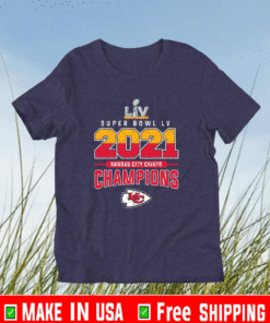 Super Bowl LV 2021 Kansas City Chiefs NFL Champions T-Shirt