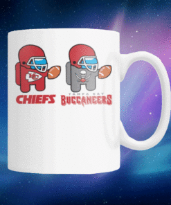 Superbowl LV 2021 Among us Kansas City Chiefs Vs Tampa Bay Bucaneers Mug