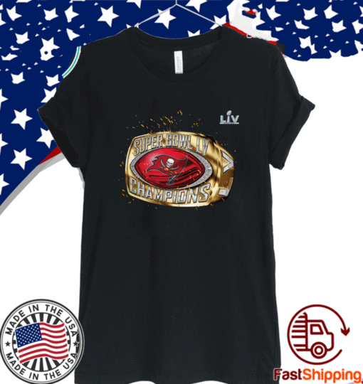 Tampa Bay Buccaneers Super Bowl LV Champions Ring T-Shirt