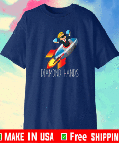 WallStreetBets WSB Rocket Ship To The Moon No Paper Diamon Hands T-Shirt