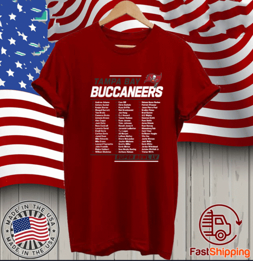 Team Tampa Bay Buccaneers Super Bowl LV 2021 T-Shirt