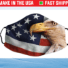 American Flag Eagle Face Mask