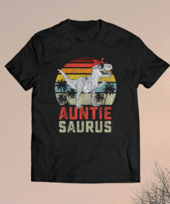 Auntiesaurus T Rex Dinosaur Auntie Saurus Family Matching Shirt
