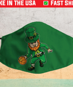 Basketball St Patricks Day Face Mask