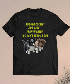 Border Collie French Fries Funny Shirt