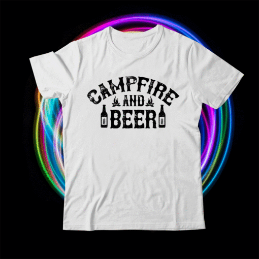 Campfire And Beer Camping Shirt