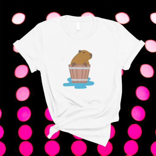 Capybaras Barrel Bath Shirt