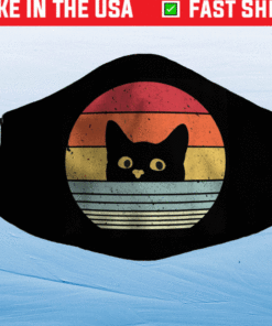 Cat Retro Style Face Mask