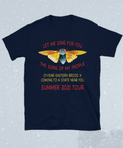 Cicada let me sing for you the song of my people summer 2021 tour t-shirt