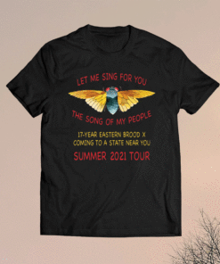 Cicada let me sing for you the song of my people summer 2021 tour t-shirt