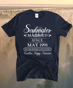 Couple Married Since May 1991 30th Wedding Anniversary Shirt