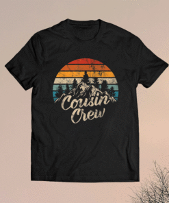 Cousin Crew Camping Outdoor Sunset Summer Camp Shirt